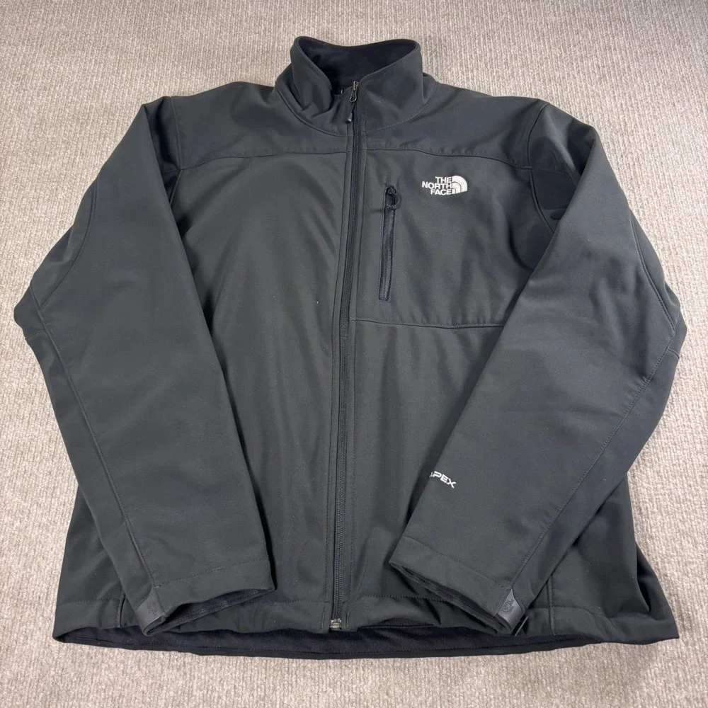 The North Face Apex Bionic Softshell Jacket Mens Large Black Full Zip Mock Neck
